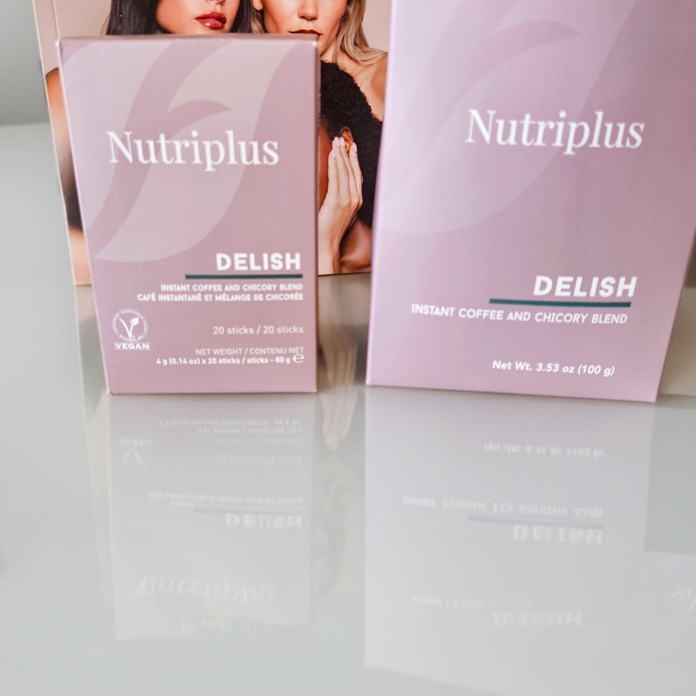 Farmasi Nutriplus Delish Coffee Blend in Purple Packaging